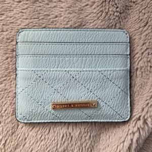 Poppy & Peonies Light Blue Card Holder